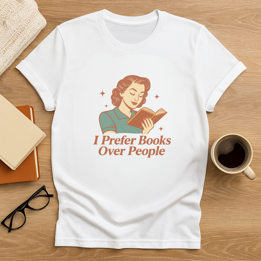 I Prefer Books Over People Women's Relaxed T-Shirt