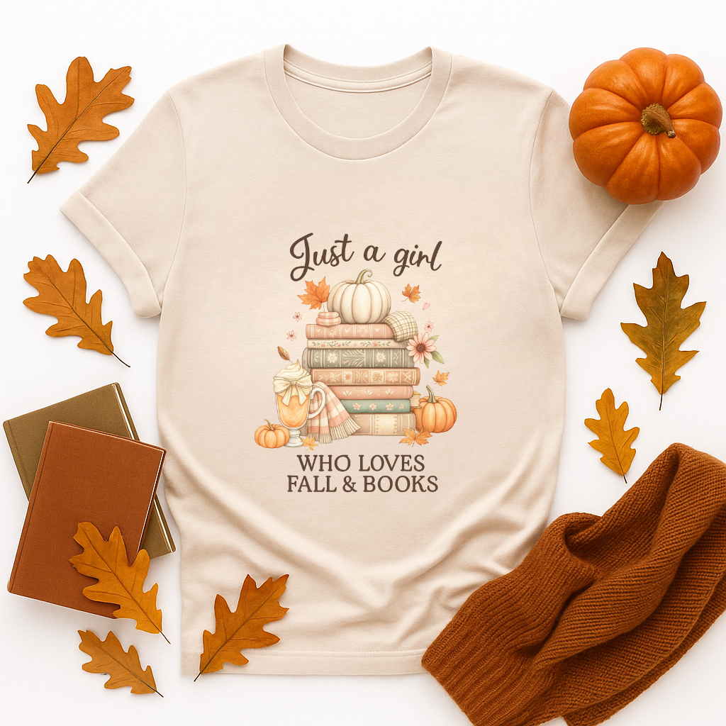 Just A Girl Who Loves Fall & Books Women's Relaxed T-Shirt